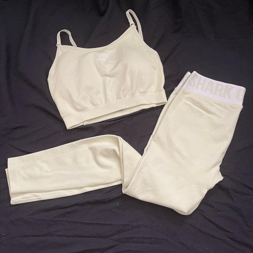 Gymshark Lime Green Flex Bra and Leggings